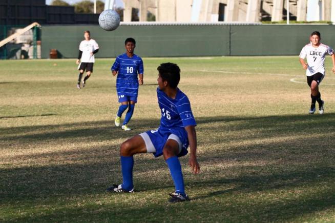 File Photo: Jose Rivera (15) scored the game-winning goal in a 2-1 decision against Mt. San Antonio.