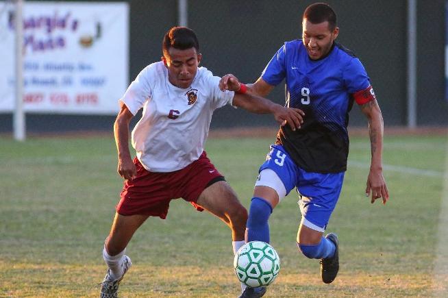 Alejandro Cocarrubias got the Falcons on the board first in their 4-0 win over Pasadena City
