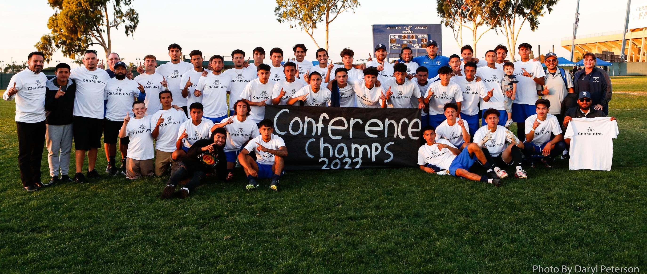 Cerritos men's soccer clinched conference title