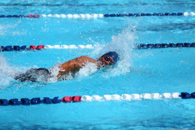 The Cerritos men's swimming team finishes third at the conference tournament
