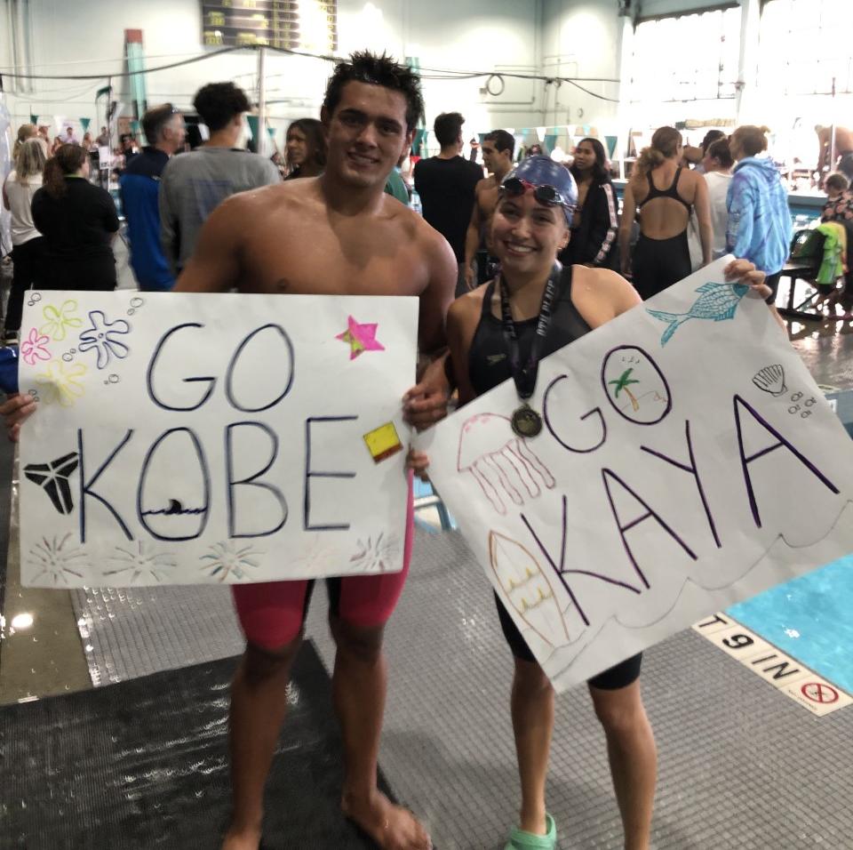 Kobe Hurtado and Kaya Glynn competed at the state championships
