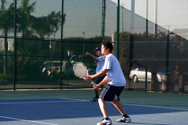 File Photo: Gianni Jeong and Julian Avila dropped their doubles match to College of the Desert, 8-6