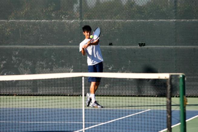 File Photo: With their win over Mt. SAC, the Falcon men's tennis team clinched the conference title.