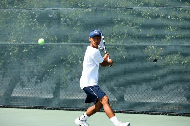 File Photo: An 8-1 win over El Camino by the Falcon men's tennis team helped them close out the SCC season with a 5-1 record