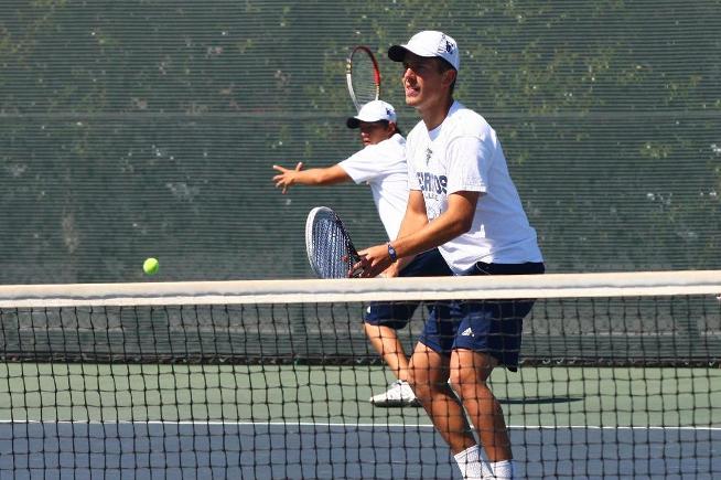 (L-R) Mark Herrera and Milos Zoric posted an 8-3 win in doubles play against Ventura