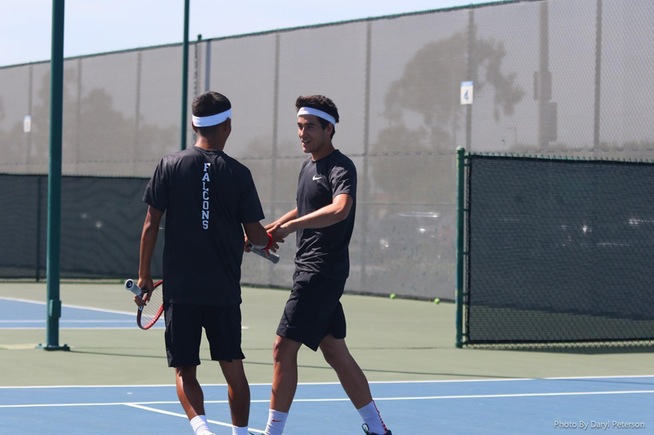 Falcon men's tennis opened playoffs with 5-0 win