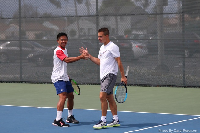 File Photo: (L-R) Nico De La Pena and Tomas Bella posted an upset win at the state championships