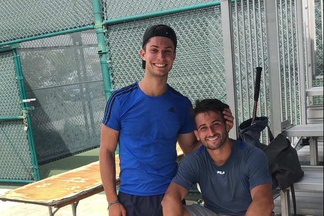 (L-R) Arthur Toledo defeated teammate Bruno Duarte in the finals of the conference singles championship