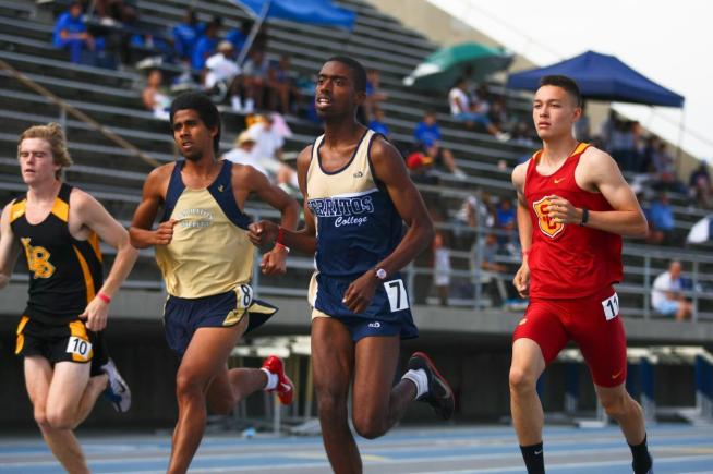 File Photo: The Cerritos men's track team sent a large group to compete at the Pasadena Games