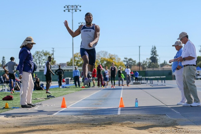 File Photo: Titus Houston won the long jump at Occidental College