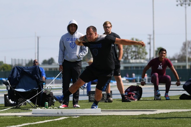 Jorge Gonzalez won the shot put and discus title at the conference championships
