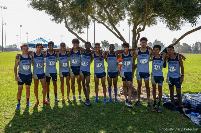 The Cerritos men's cross country team took fourth place at the conference championships