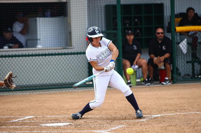 File Photo: Haley Petruccelli drove in four runs in two games on the final day of the season for the Falcons