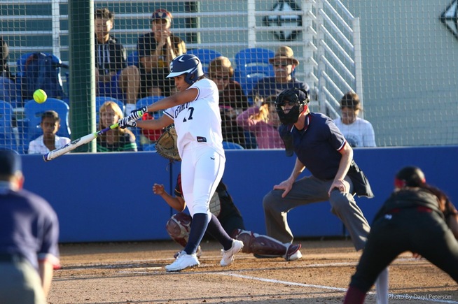 File Photo: Erica Guzman drilled a two-run double to lead the Falcons to a win