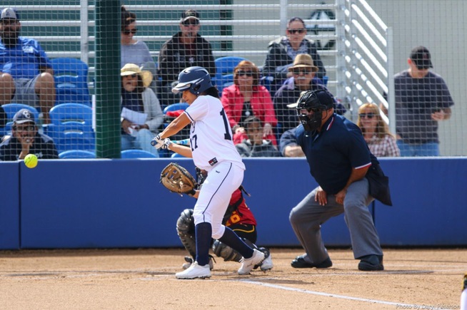 File Photo: Erica Guzman had two of the Falcons three hits in their loss