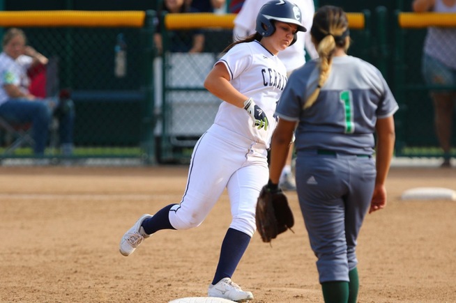 Kylee Brown rounds the bases on the first of her two home runs against East Los Angeles
