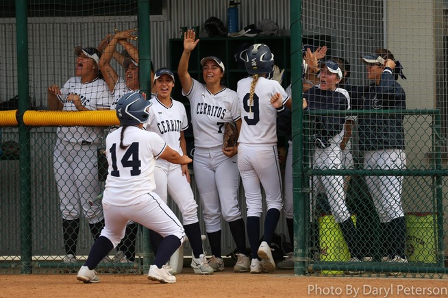 Sophia Collazo (14) and the Falcons celebrated their win over LB City