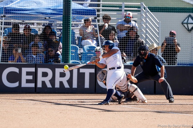 File Photo: Celeste Carbajal had a pair of hits in the first game of the day