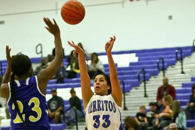 File Photo: Cassidy Carrillo drained five three-pointers and finished with 20 points in the Falcons win over Riverside