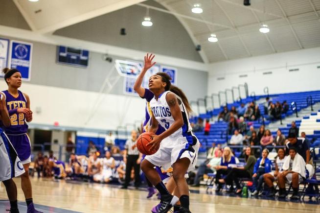 File Photo: Dijonnae Murphy pulled down six rebounds off the bench in the Falcons loss to Pasadena City
