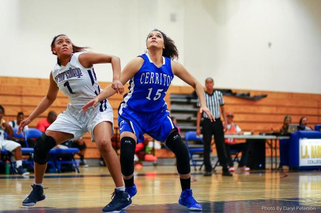 File Photo: Ashley Flores pulled down 10 rebounds in the Falcons loss