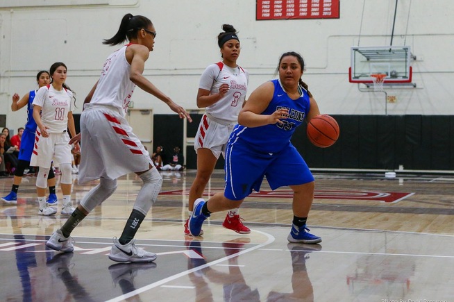 Miranda Ta'amu posted eight points and six rebounds against LBCC