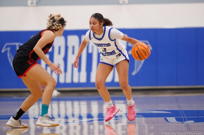 File Photo: Bridgette McIntyre posted 16 points in a winning cause for the Falcons over El Camino