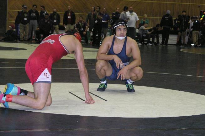 Keanu Tom is one of seven Cerritos wrestlers competing in a state championship match