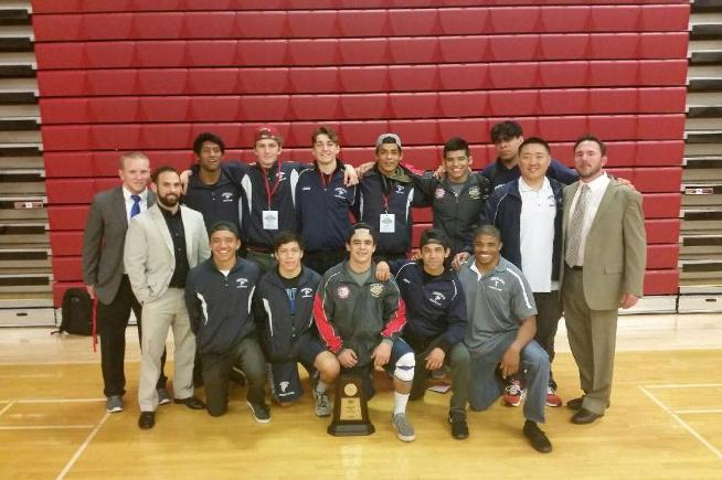 The Cerritos wrestling team finished third at the state championships