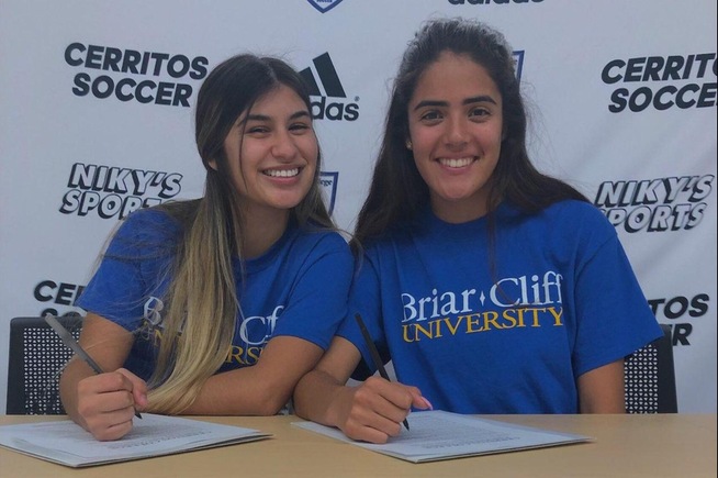 (L-R) Gisselle Jimenez and Brianna Yepez have signed with Briar Cliff University