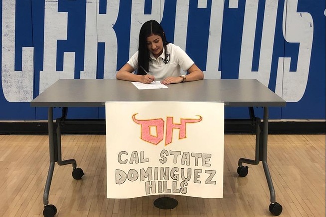 Mayela Medina signs with Cal State Dominguez Hills