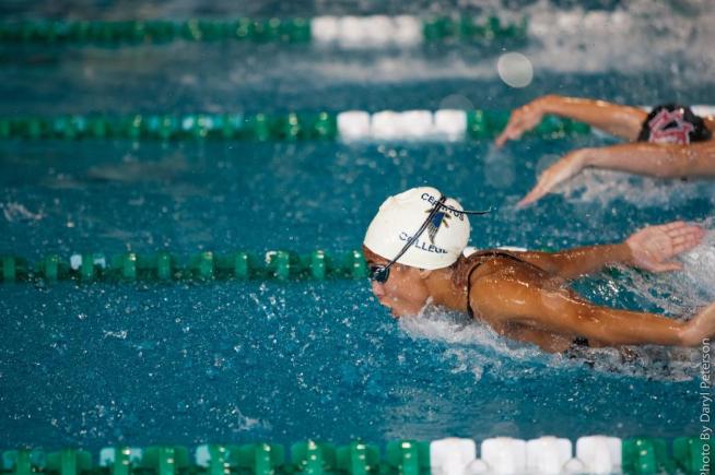 Raquel Gabayeron placed ninth in the 100-yard butterfly at the CCCAA State Championships