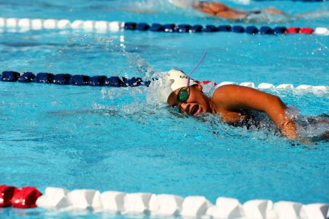 File Photo: Cerritos women's swimming split their conference meet
