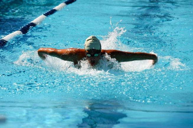 The Falcon women's swimming team swept a pair of conference opponents in their first conference meet of the season