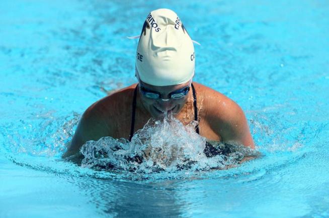 File Photo: Competing in just seven events at the Pasadena Invitational, the Cerritos women's swimming team finished in eighth place
