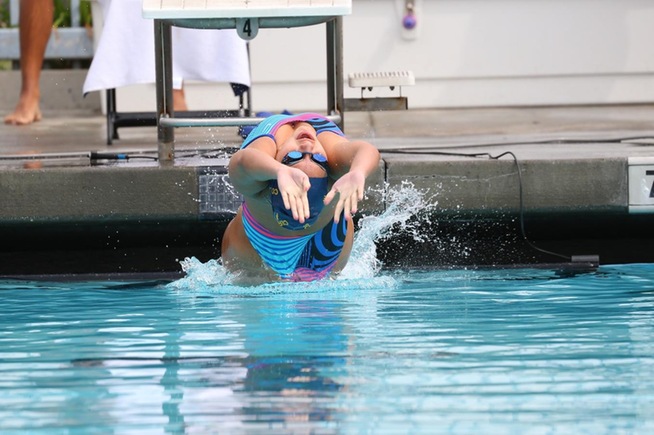 The Falcon women's swimming team split their first conference meet