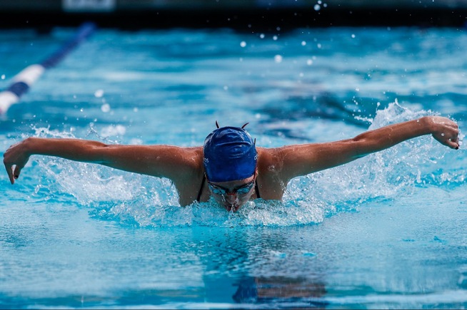 Cerritos women's swimming split their two conference meets
