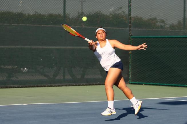 File Photo: Jessica Alcayde and the Falcon women's tennis team were defeated by Mt. SAC in their conference opener