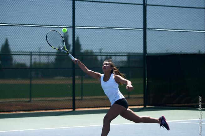 File Photo: The Falcon women's tennis team has one singles player and two doubles teams still alive in the SoCal Tournament