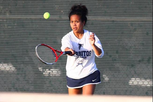 File Photo: Nina Pacquing won her second straight singles match, as the Falcons defeated Grossmont
