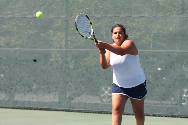 File Photo: Natali Perez earned a win in singles to help the Falcons defeat Mt. SAC
