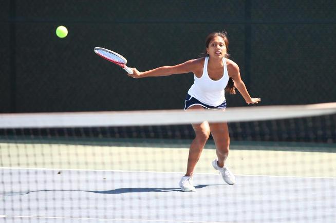 File Photo: Samantha Judan won her singles match in straight sets and also picked up a doubles win, as the Falcons shut out Cypress, 9-0