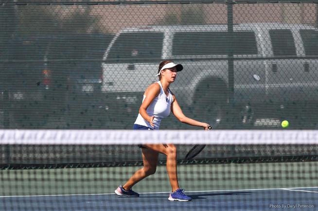 File Photo: Jovana Milosevic won both singles and doubles for the Falcons
