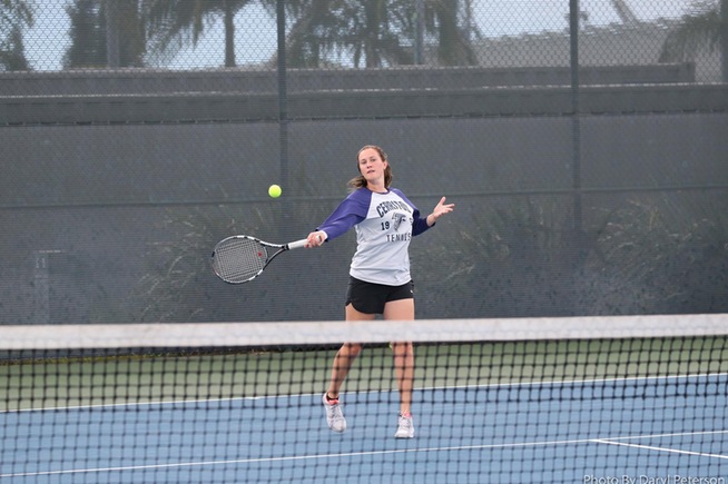 Moa Lindstrom reached the conference finals in both singles and doubles