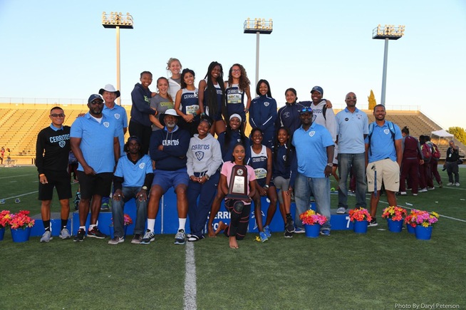 Cerritos women's track and field won their third Southern California Championship in a row.