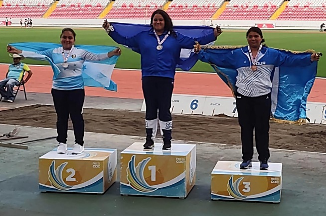 Emily Ortiz (right) earned a pair of bronze medals at the Central American U20 Championships