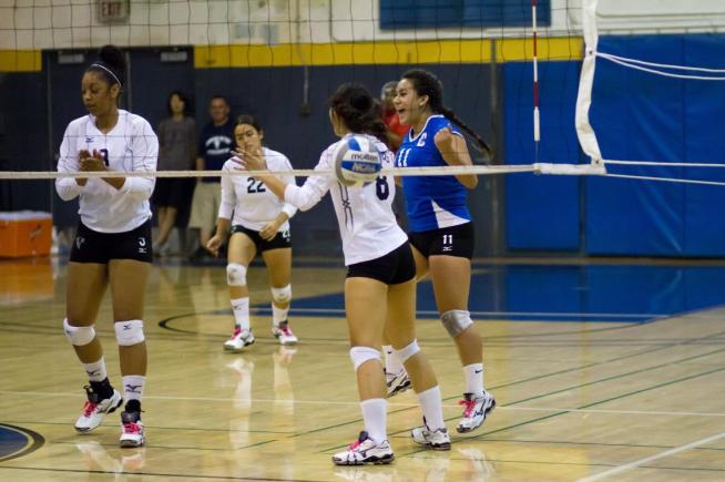 The Cerritos volleyball team was defeated by Long Beach City, 3-0.
