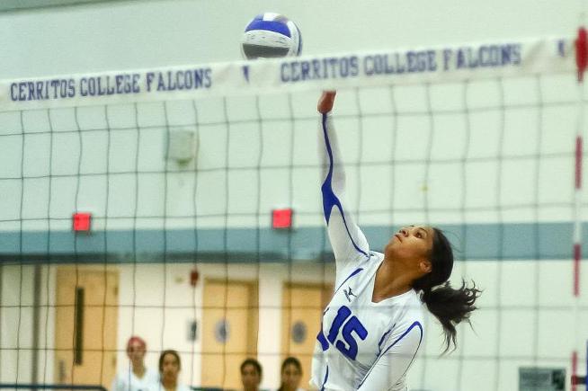 File Photo: Jasmynne Roberts combined for 34 kills in the two Falcons two matches