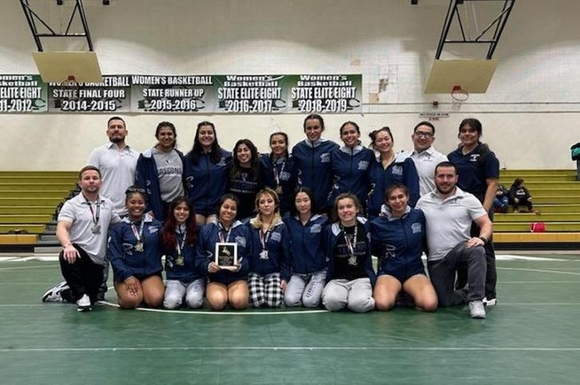 Cerritos women's wrestling captured the Leader of the Pack Tournament title