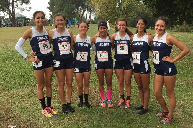 The Cerritos women's cross country team placed fifth at the state championships